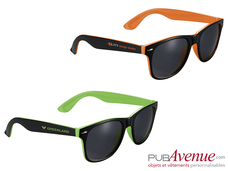 Lunettes de soleil personnalisables bicoloresLunettes de soleil personnalisables bicolores Lunettes de soleil bicolores personnalisables